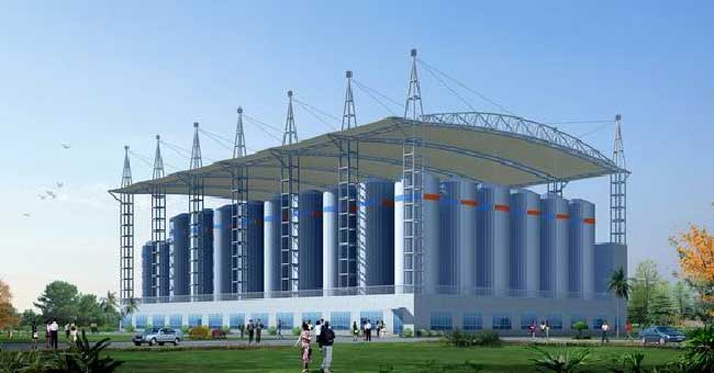 宿遷市鐘吾初級中學改擴建工程體育看臺張力膜結構工程