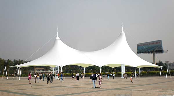 外墻印花立面網格膜材料停車場膜結構