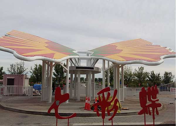 膜”法繪景，中材高新打造小區花園里的靈動空間